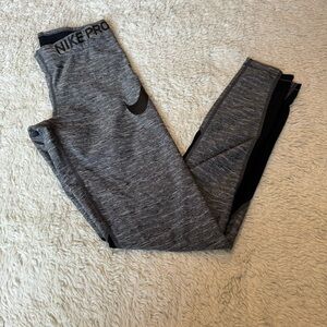 DONATED Gray and Black Nike Pro Leggings